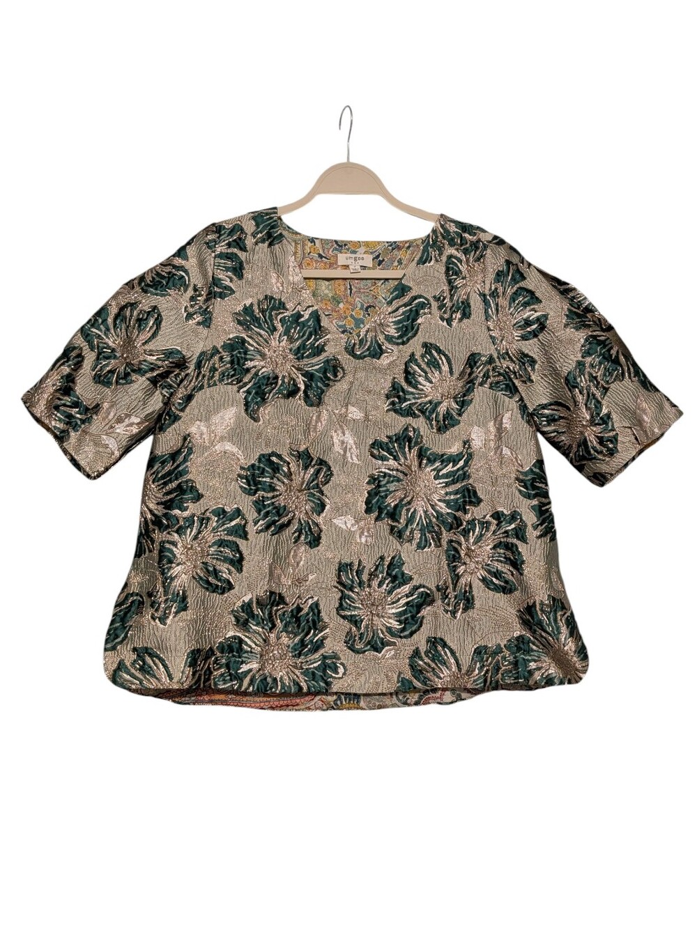 Umgee Floral Textured Blouse